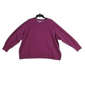 Just My Size JMS EcoSmart Crewneck Sweatshirt Womens 2X Berry Purple Pullover